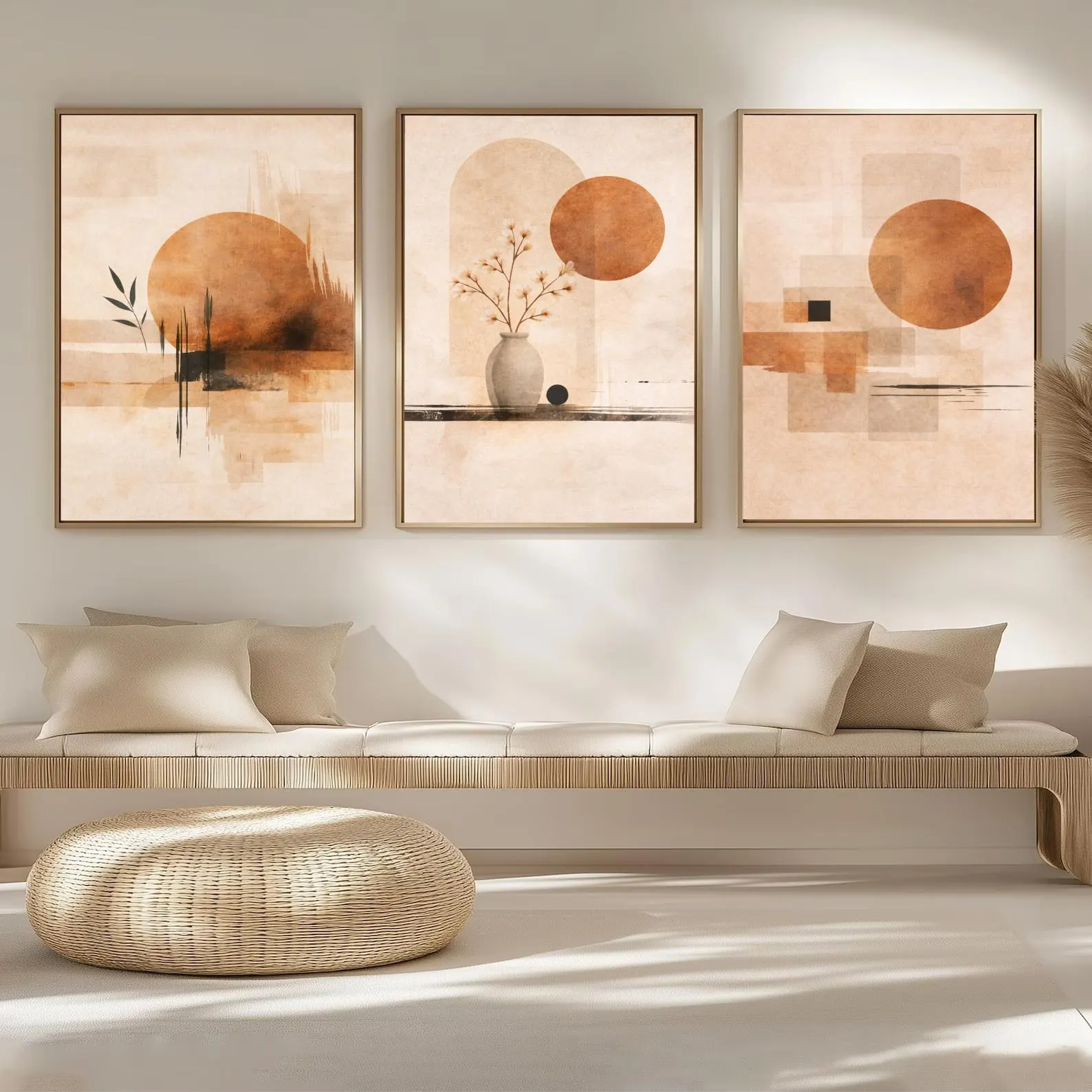 3PCS  Neutral Abstract Sun Pos - Lifestyle Of Japanese บทวิจารณ์และราคา