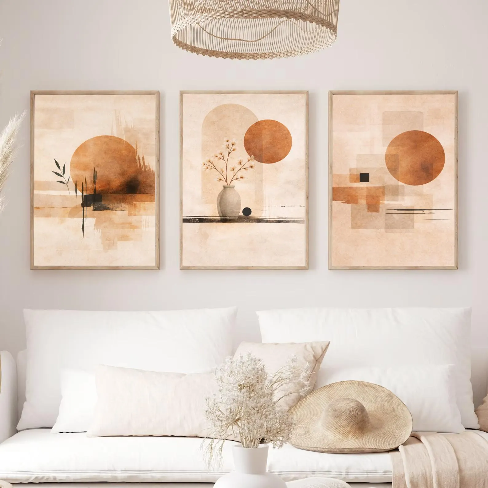 3PCS  Neutral Abstract Sun Pos - Lifestyle Of Japanese บทวิจารณ์และราคา