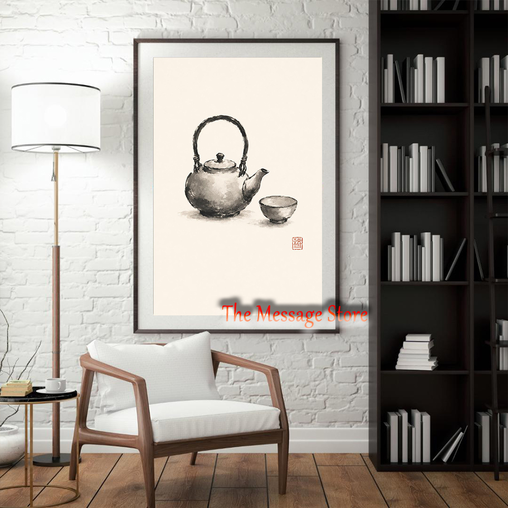 Japanese Teapot Art Minimalist - Japanese Lifestyle And Traditions บทวิจารณ์และราคา