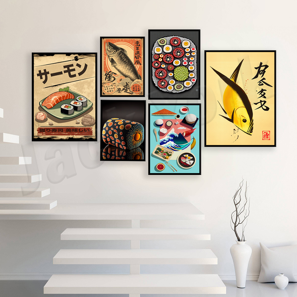 Vintage style Japanese sushi p - Japanese Lifestyle Food บทวิจารณ์และราคา