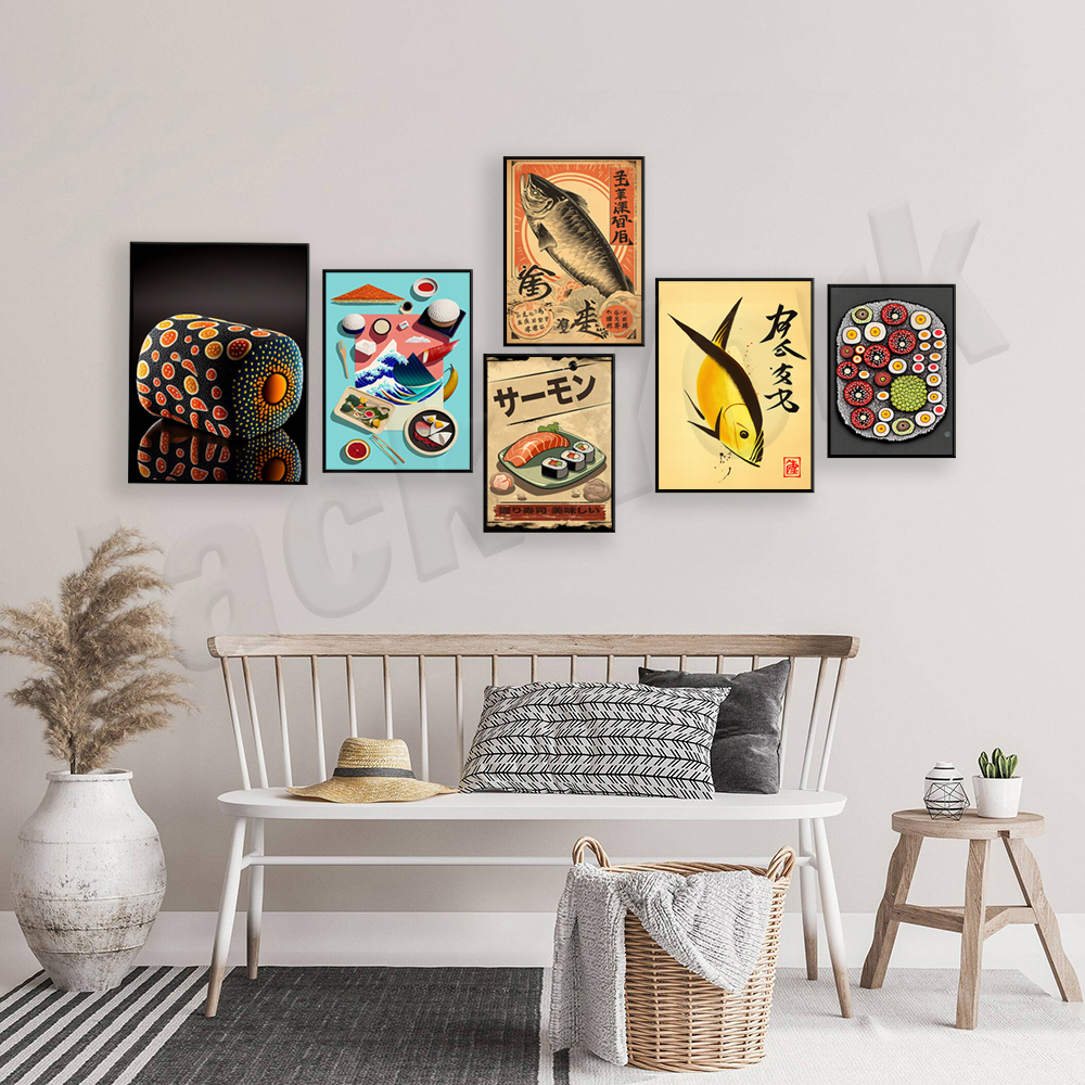 Vintage style Japanese sushi p - Japanese Lifestyle Food บทวิจารณ์และราคา