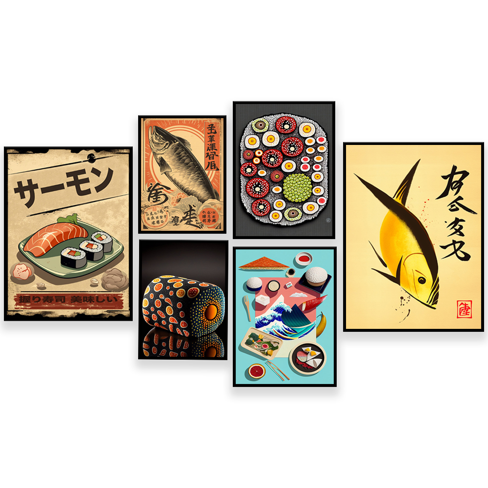Vintage style Japanese sushi p - Japanese Lifestyle Food บทวิจารณ์และราคา