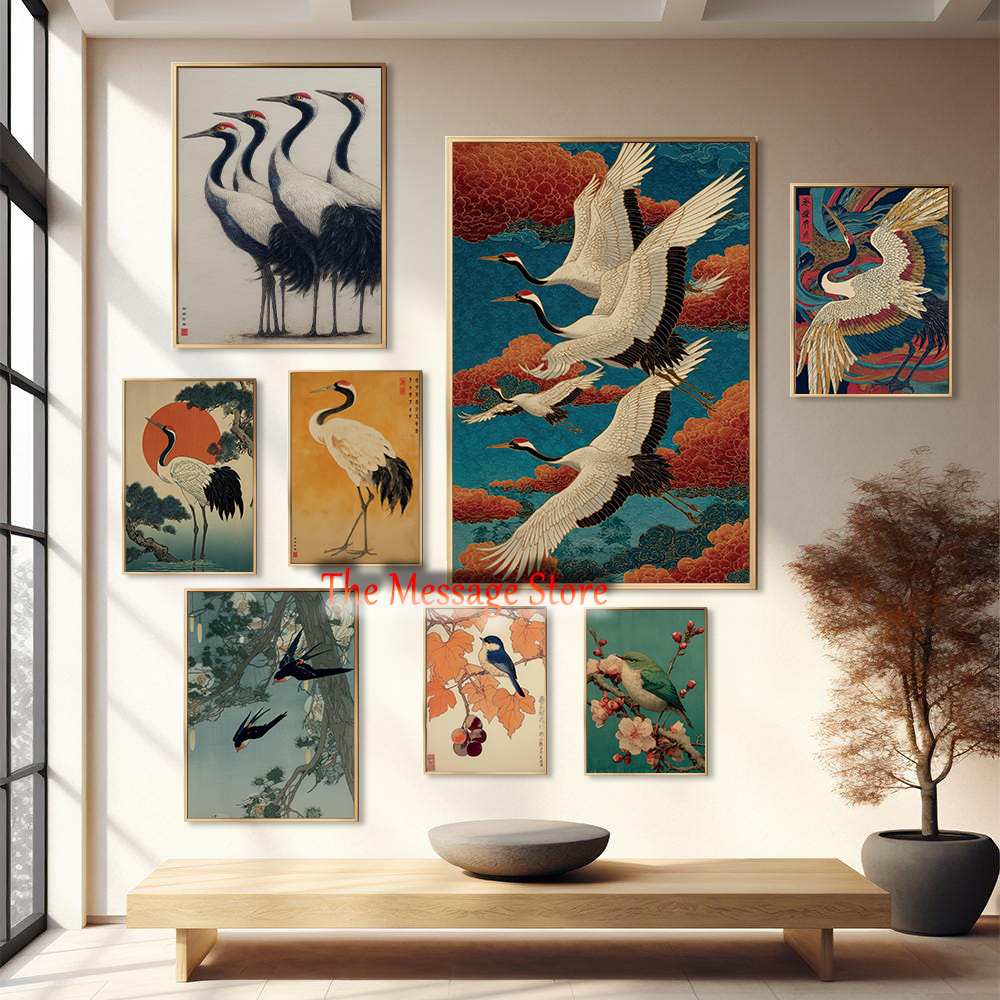 Traditional Nature Crane Birds - Japanese Lifestyle And Traditions บทวิจารณ์และราคา